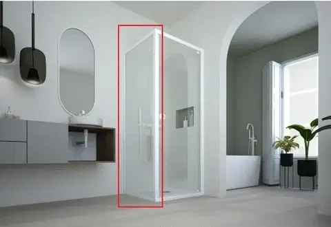 Sprchovacie kúty FORTE - Pevná stena DECO F1C - FARBA rámu - Hliník ossidato, Rozmer A - 80, Výplň - Číre bezpečnostné sklo - 6 mm BDE902FC348103