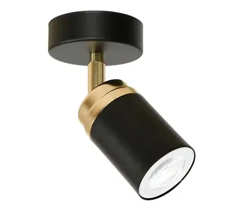 Svietidlá  Bodové svietidlo RENO 1xGU10/8W/230V čierna/zlatá 5163