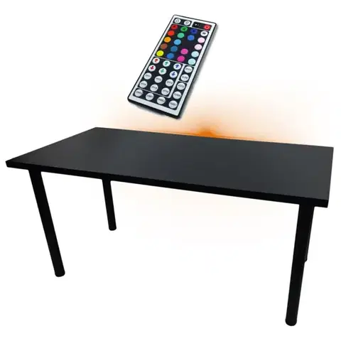 Kancelárske stoly Písací Stôl Low Čierna 136x66x2,8 Model 1