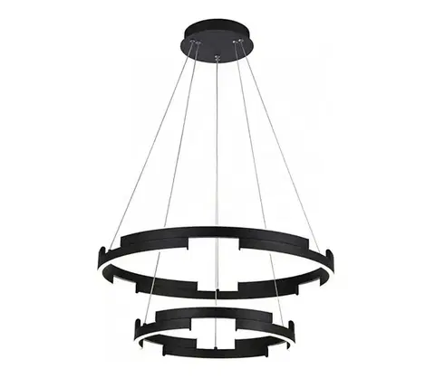Svietidlá Redo 01-3179 - LED Stmievateľný luster na lanku CASTLE LED/60W/230V čierna 01-3179