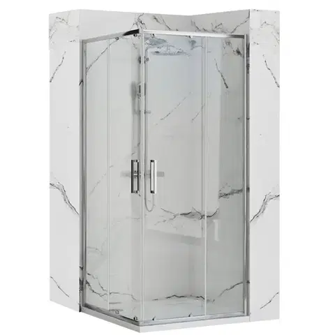 Sprchovacie kúty REA/S - Sprchovací kút PUNTO 80x80 So sprchovou vaničkou Savoy black KPL-K1863
