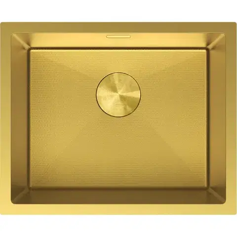 Kuchynské drezy MEXEN MEXEN - Trixo oceľový drez 1-bowl 540 x 440 mm, zlatá HC 6414541000-55HC