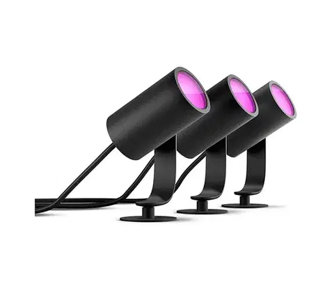 Záhradné lampy Philips 17414/30/P7 - SADA 3x LED Bodové svietidlo Hue LILY 3xLED/8W/230V IP65 17414/30/P7