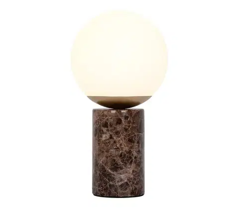 Lampy Nordlux - Stolná lampa LILLY 1xE14/25W/230V mramor/hnedá 2213575018