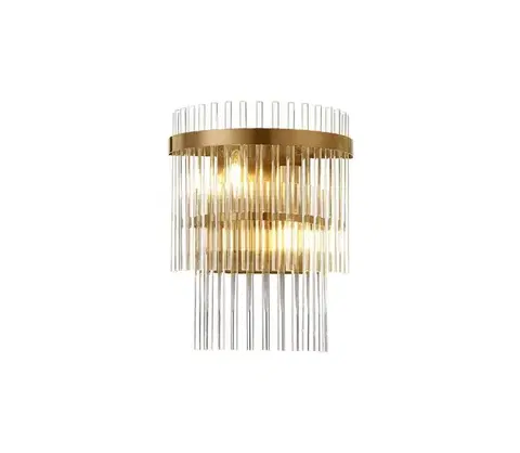 Svietidlá Viokef Lighting Nástenné svietidlo SABRINA 2xE14/40W/230V zlaté 4314600