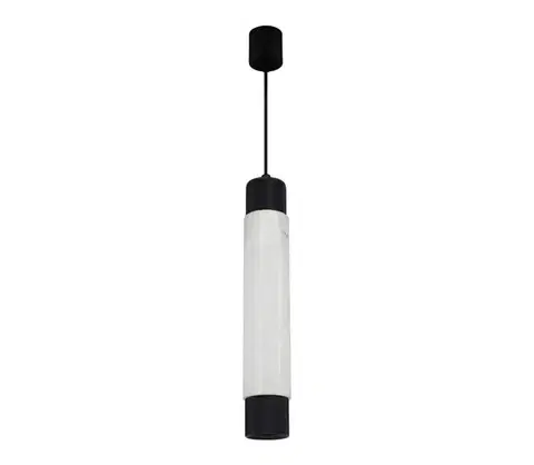 Svietidlá  Luster na lanku MARBLE WHITE/BLACK 1xGU10/8W/230V ML6341