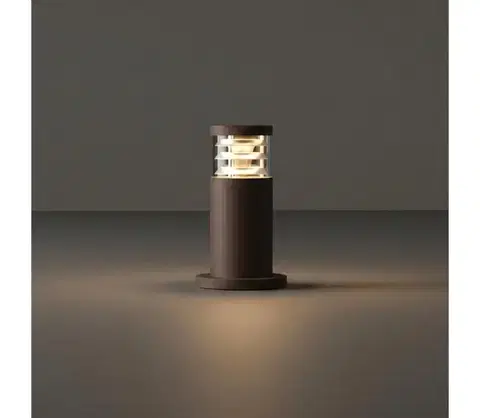 Záhradné lampy Ideal Lux - Vonkajšia lampa TRONCO 1xE27/42W/230V 25 cm IP65 hnedá 369792
