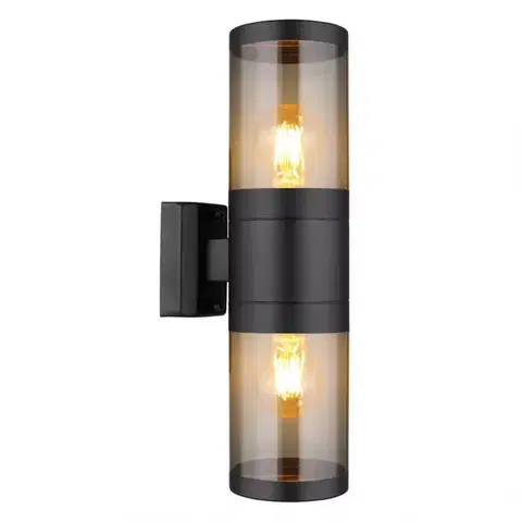 Vonkajšie moderné svietidlá Nástenná lampa Xeloo 32014-2BS 60W Čierna K2