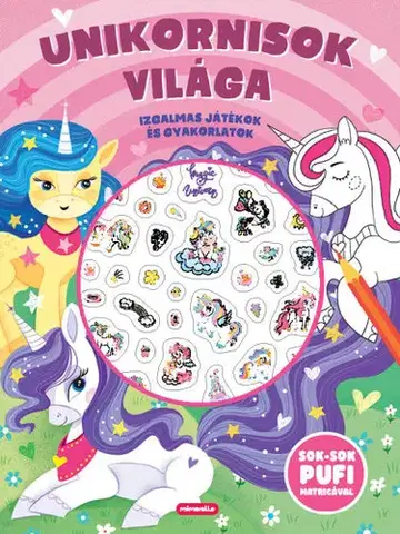 Nalepovačky, vystrihovačky, skladačky Unikornisok világa