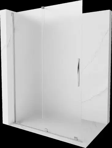 Sprchové dvere MEXEN/S - Velar Sprchová zástena posuvná Walk-in 150 x 200, dekor 8 mm, chróm 871-150-000-33-01
