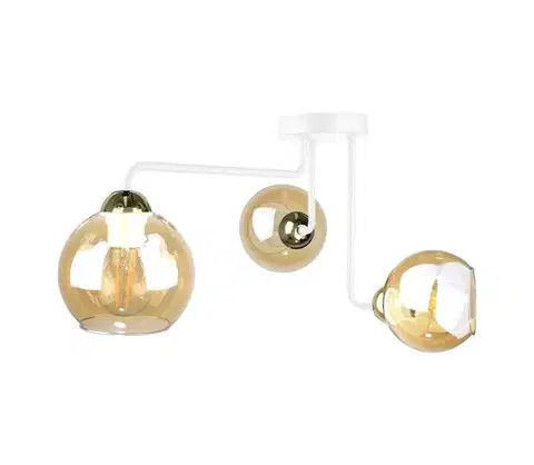 Svietidlá Keter Lighting Prisadený luster MONDE WHITE 3xE27/60W/230V 2167