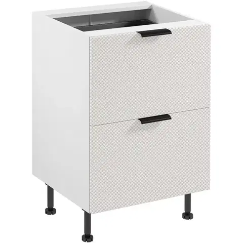 Kuchynské skrinky Korpus Luxeo K04-D60S2+1-AX biely