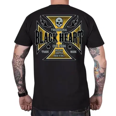 Pánske tričká Tričko BLACK HEART Ruthless čierna - M
