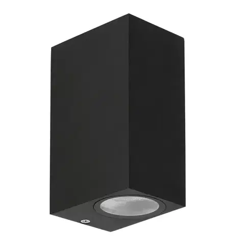 Osvetlenie Záhradná lampa Nerium, fasádna kocka, dlhá 92x15,2cm, čierna, 2x35W GU10 IP44