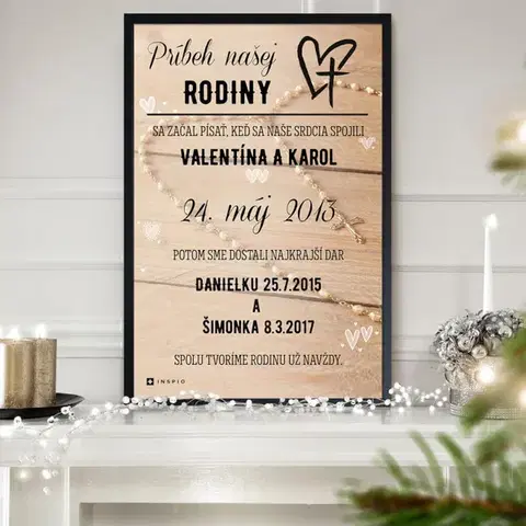 Obrazy s textom Obraz na stenu - O našej rodine