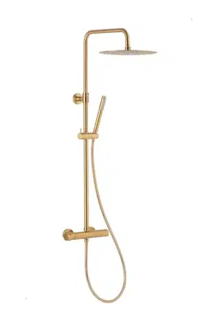 Kúpeľňové batérie KFA KFA - MOZA PREMIUM termostatický sprchový set, kartáčované zlato 5736-920-31