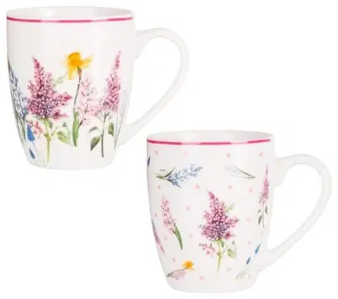 Hrnčeky a šálky Kinekus Hrnček porcelánový 360ml AGNES, mix 2 vzorov
