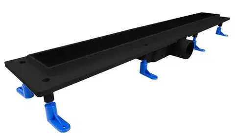 Sprchovacie kúty HOPA - Odtokový žľab STANDARDline BLACK - Rozmer A - 70 cm, Variant roštu - Klasszik OLPZLABST69BK