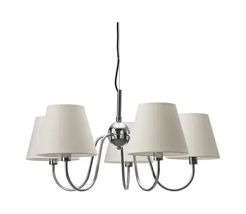 Svietidlá ByRydens 4202720-6510 - Závesný luster na lanku LYNF 5xE14/8W/230V chróm/biela 4202720-6510