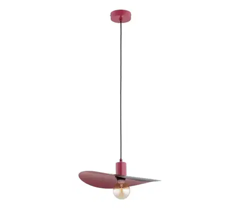 Svietidlá  Luster na lanku SAVANA 1xE27/15W/230V čierna/červená 61626