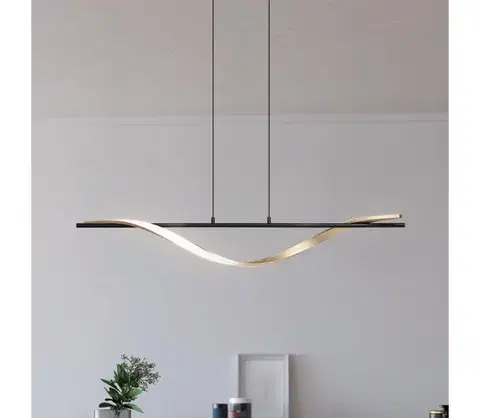 Svietidlá Eglo 902135-LED Závesné svietidlo na lane CONAPRATO LED/20W/230V 2700/4000/6500K čierna/zlatá 902135