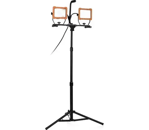 Svietidlá  LED reflektor so stojanom 2xLED/30W/230V 4000K IP65 oranžovo-čierny FCL-80114