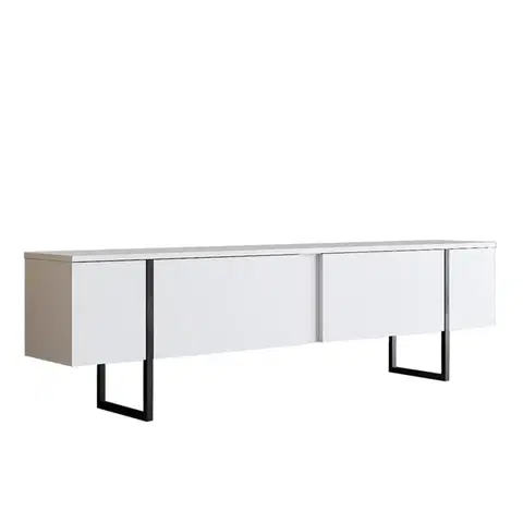 Konferenčné stolíky Televízny stolík Luxe White and Black