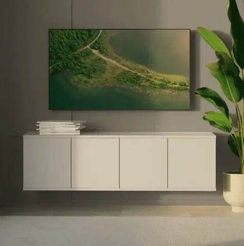 TV stolíky ArtPK Závesný TV stolík BIANCO | 140 cm