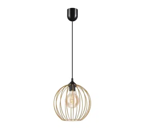 Svietidlá  Luster na lanku ZOYA 1xE27/60W/230V mosadz LM-1.162/ZŁOTY PIASKOWY