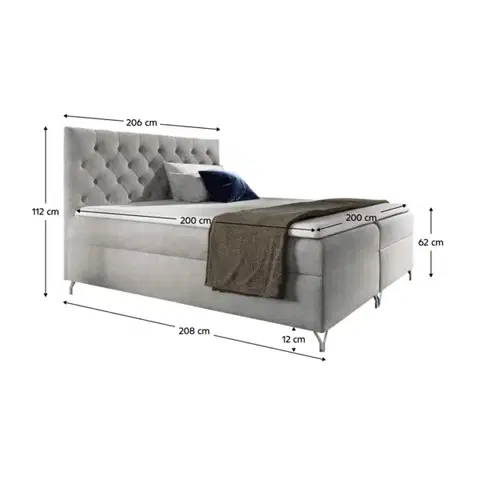 Boxspring Boxspringová posteľ GUINEVRA 1 Tempo Kondela