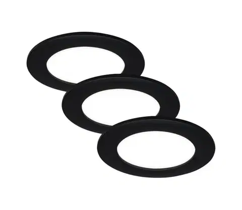 Svietidlá Brilo - SADA 3x LED kúpeľňových zapustených svietidiel FLAT LED/6W/230V IP44 7115-435