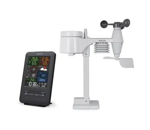 Meteostanice, teplomery a vlhkomery Sencor - Profesionálna meteostanica s LCD displejom a budíkom 1xCR2032 + 3xAA 35053971
