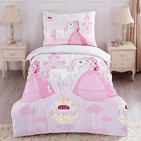 Obliečky Obliečky bavlnené Princess 200x140cm+90x70cm TiaHome
