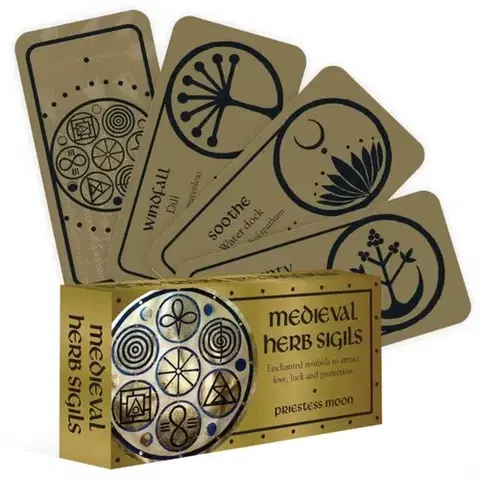 Astrológia, horoskopy, snáre Medieval Herb Sigils - Priestess Moon