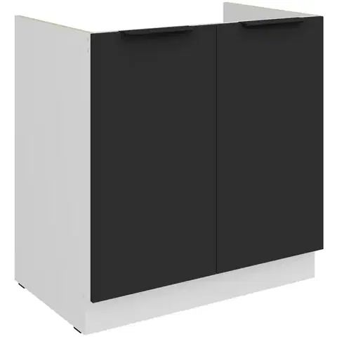 Kuchynské skrinky stojace Kuchynská skrinka Aria-Bl/Wh Anti Fingerprint 80zl 2f Bb
