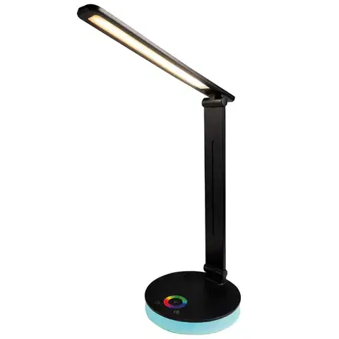 Stolné lampy na písací stôl Stolová lampa DRACO BLACK CCT 7W+1W RGB LB1