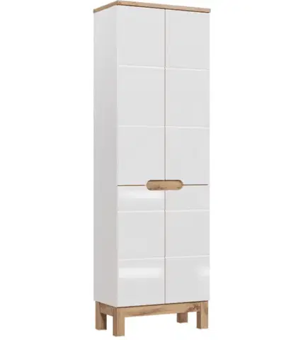 Skrinky do kúpeľne ArtCom Vysoká skrinka do kúpeľne BALI White 805