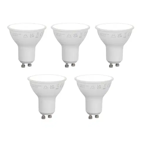 LED osvetlenie Sada 5 inteligentných stmievateľných LED žiaroviek GU10 50mm Opálová 7W 630 lm 4000K