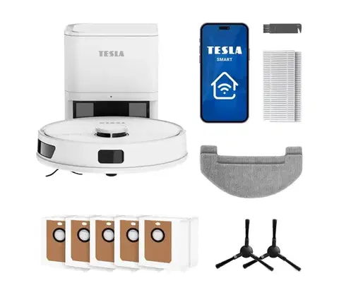 Predlžovacie káble TESLA Electronics RoboStar - Inteligentný robotický vysávač 3v1 3200 mAh Wi-Fi biely ROBIQ660PWHT