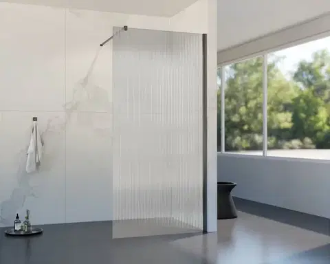 Sprchovacie kúty HOPA - Walk-in sprchovací kút LAGOS GRAFIT NEW 200 - Farba rámu - Grafit, Rozmer A - 120, Rozmer C - 200, Výplň - Vrúbkované bezpečnostné sklo - 8 mm BCLAGO12GPN2
