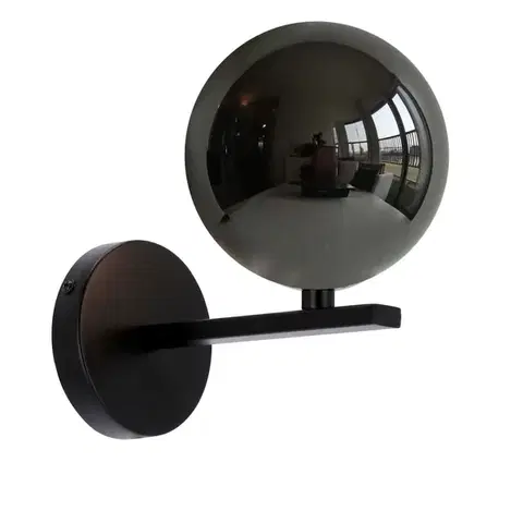 Nástenné svetlá Nástenná lampa Kama čierna+zlatá 1x28 G9 grafitové tienidlo