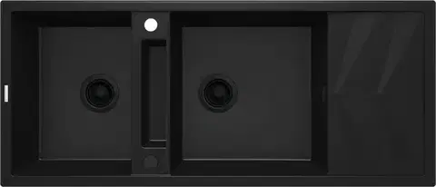 Kuchynské drezy DEANTE DEANTE - Magnetic nero granitový drez, 2-bowl ZRM_N213