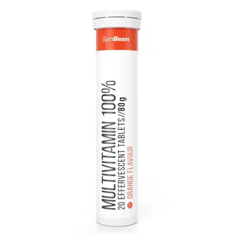 Multivitamíny GymBeam Multivitamín 100% šumivý 20 tab. pomaranč