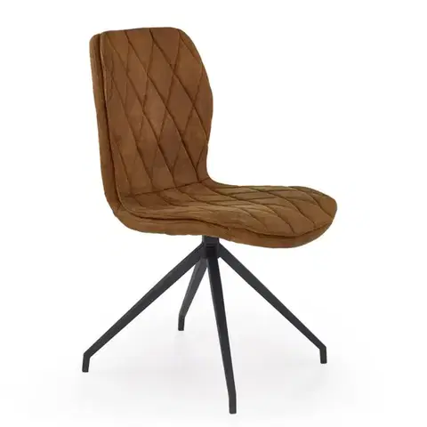 Čalúnené stoličky Stolička K237 tkanina/kov hnedá 49x62x90