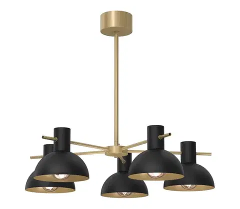 Svietidlá  Luster na tyči ESTATE MINI 5xE27/15W/230V čierna 4290