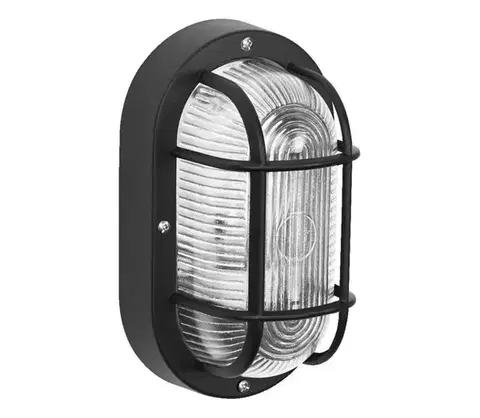 Svietidlá Osram - Vonkajšie nástenné svietidlo BULKHEAD 1xE27/10W/230V IP54 čierna 4058075845589