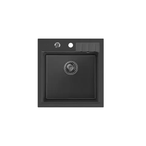 Kuchynské drezy Quadron Dřez Quadron PETER110 černá nerez elem HCQP5052CZK PETER110BLNRZ