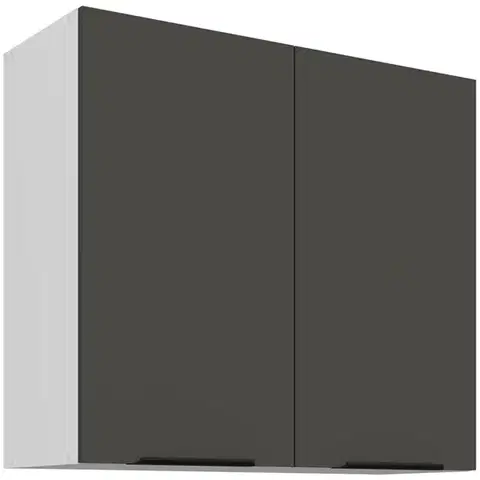 Kuchynské skrinky visiace Kuchynská skrinka Aria-Gr/Wh Anti Fingerprint 80g-72 2f