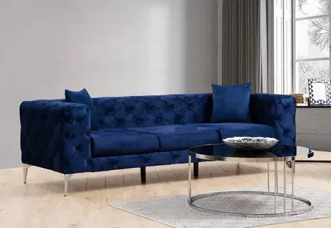 Pohovky a gauče Trojmiestna pohovka Como - Navy Blue