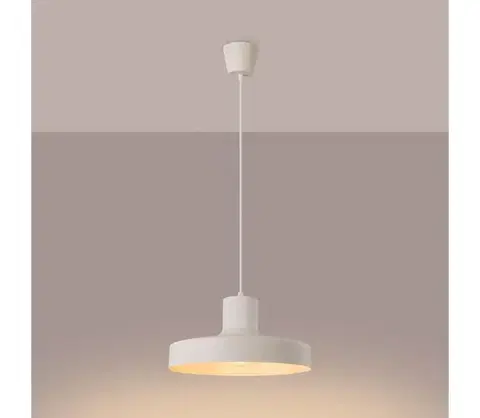 Svietidlá  SL.1704 - Luster na lanku BILO 1xE27/15W/230V pr. 35 cm krémová SL.1704